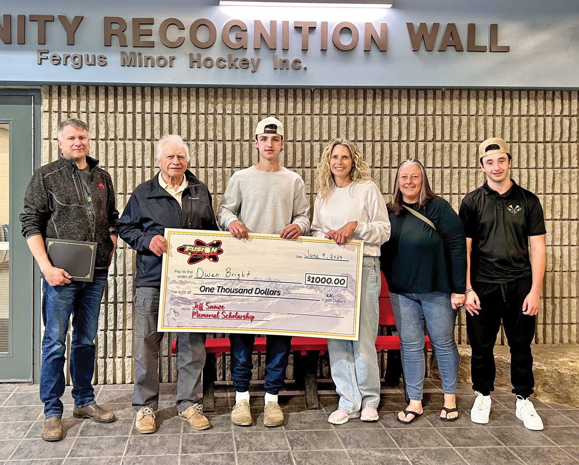 Scholarship awarded in memory of former Fergus hockey player