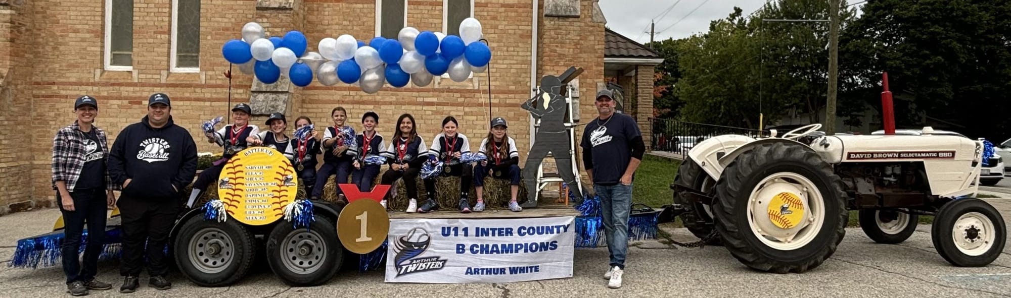 U11 Arthur Twisters girls softball team place second in Arthur Fall Fair parade