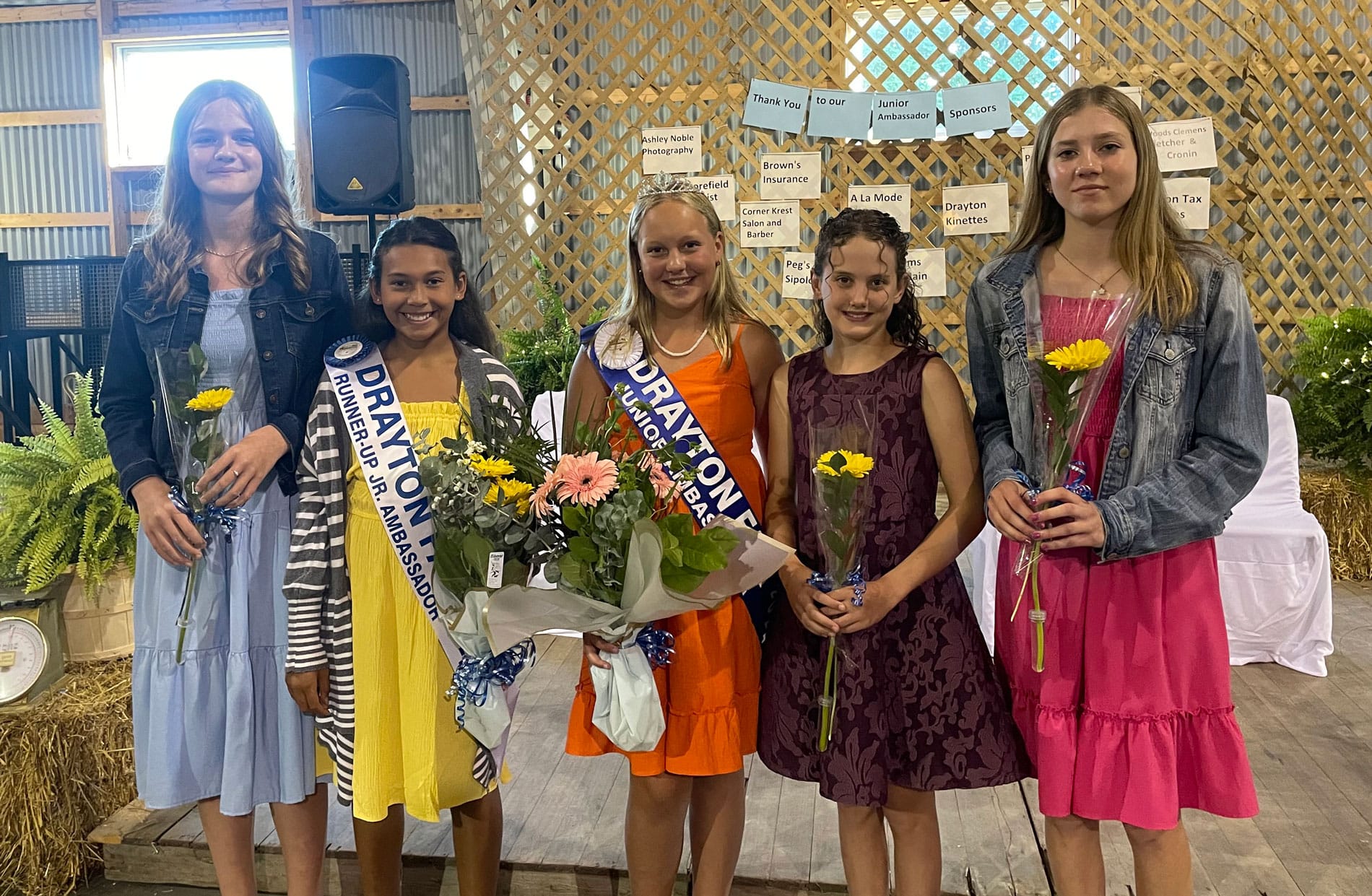 Mapleton councillors congratulate Drayton Fall Fair Junior Ambassador Lauren Hennessy