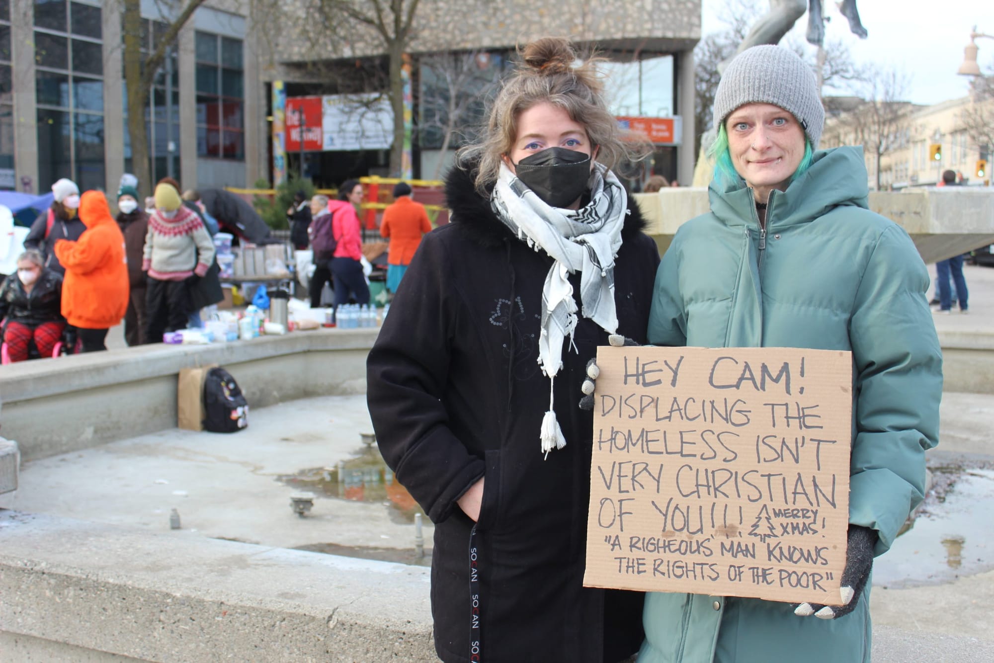 City of Guelph removes tents from downtown encampment, plants shrubs
