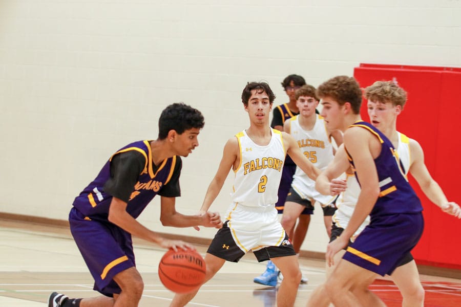 Winning game for Centre Wellington District High School Junior Boys basketball team