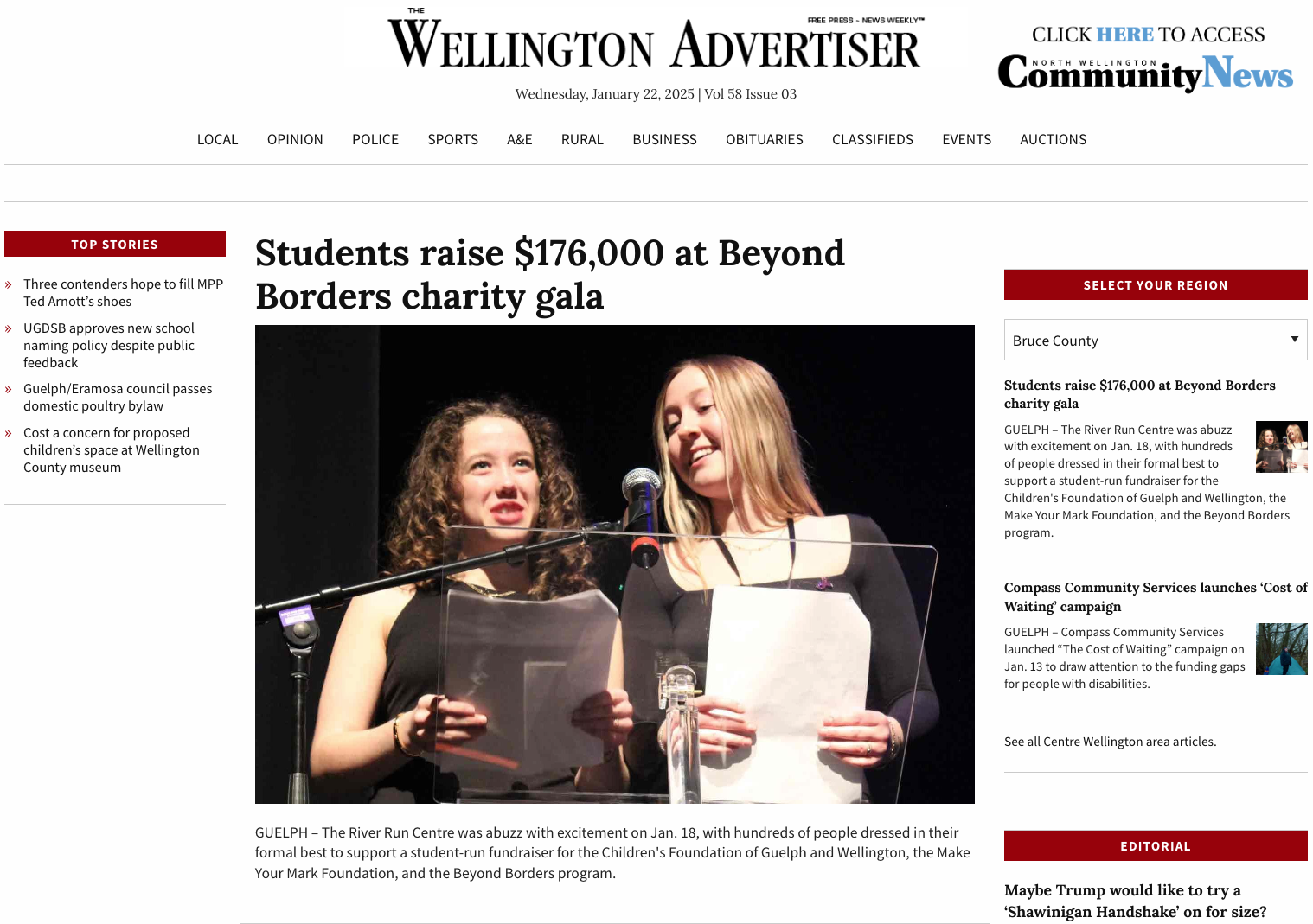 Wellington Advertiser’s top online articles of 2024