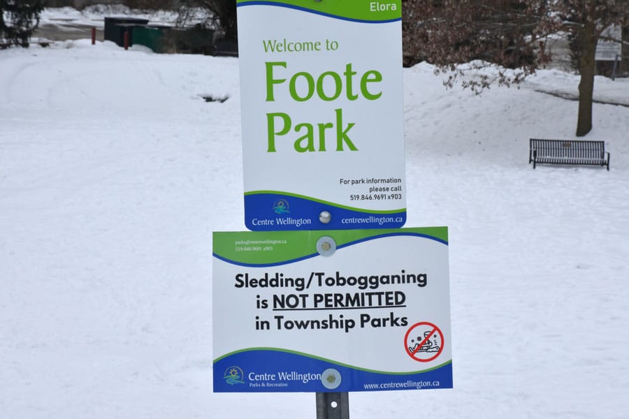Township shuts down Elora tobogganing hill due to safety concerns