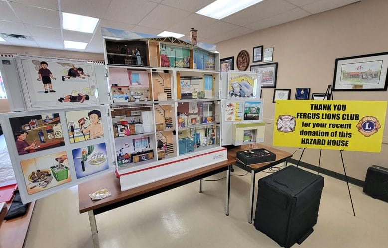 Fergus Lions Club helps fire department get new hazard house