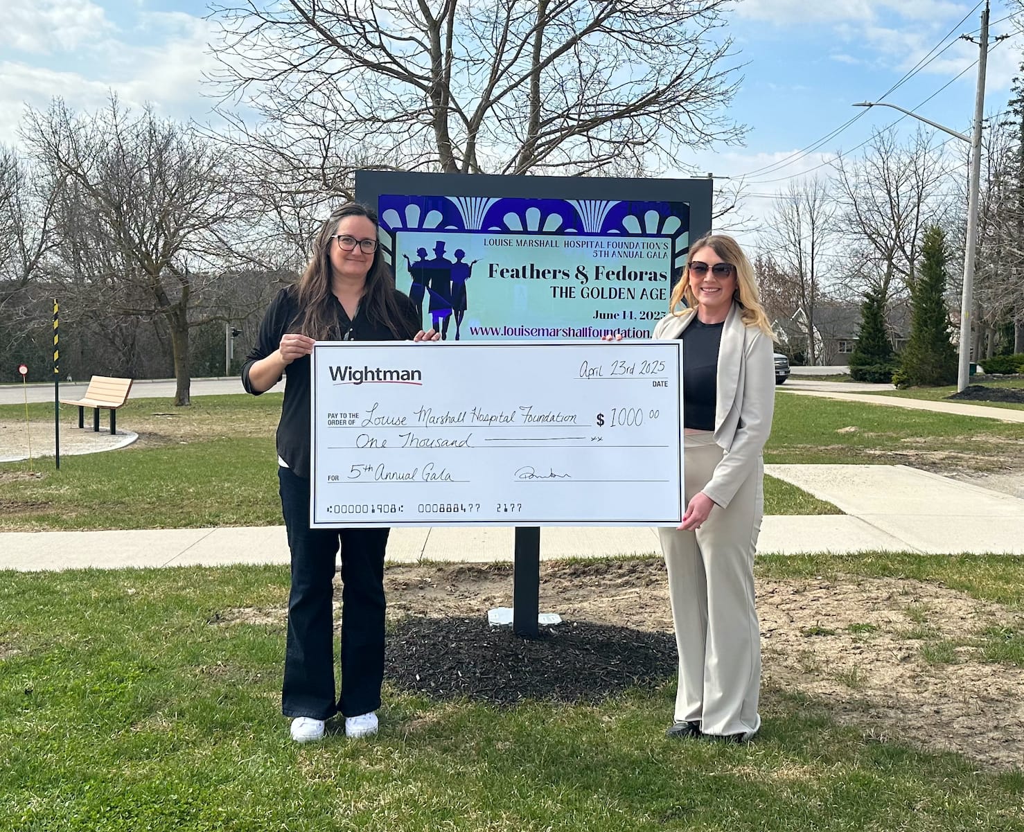 Wightman donates to local hospitals