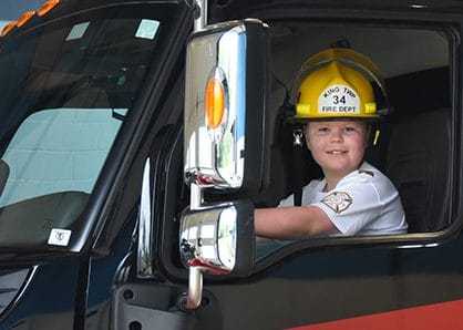 Fergus boy named junior fire chief for the day