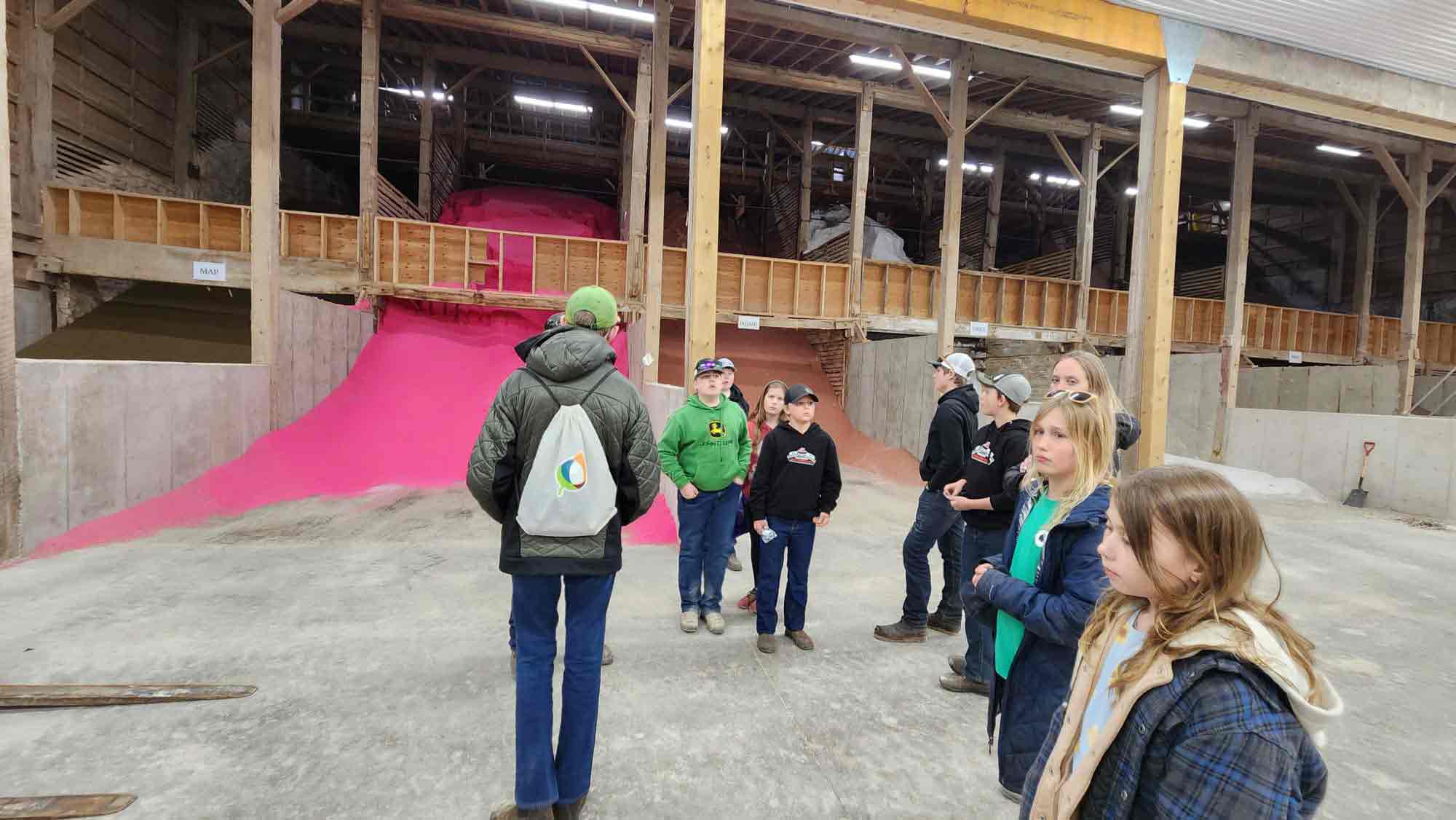 West Luther 4-H Field Crops club tours fertilizer plant