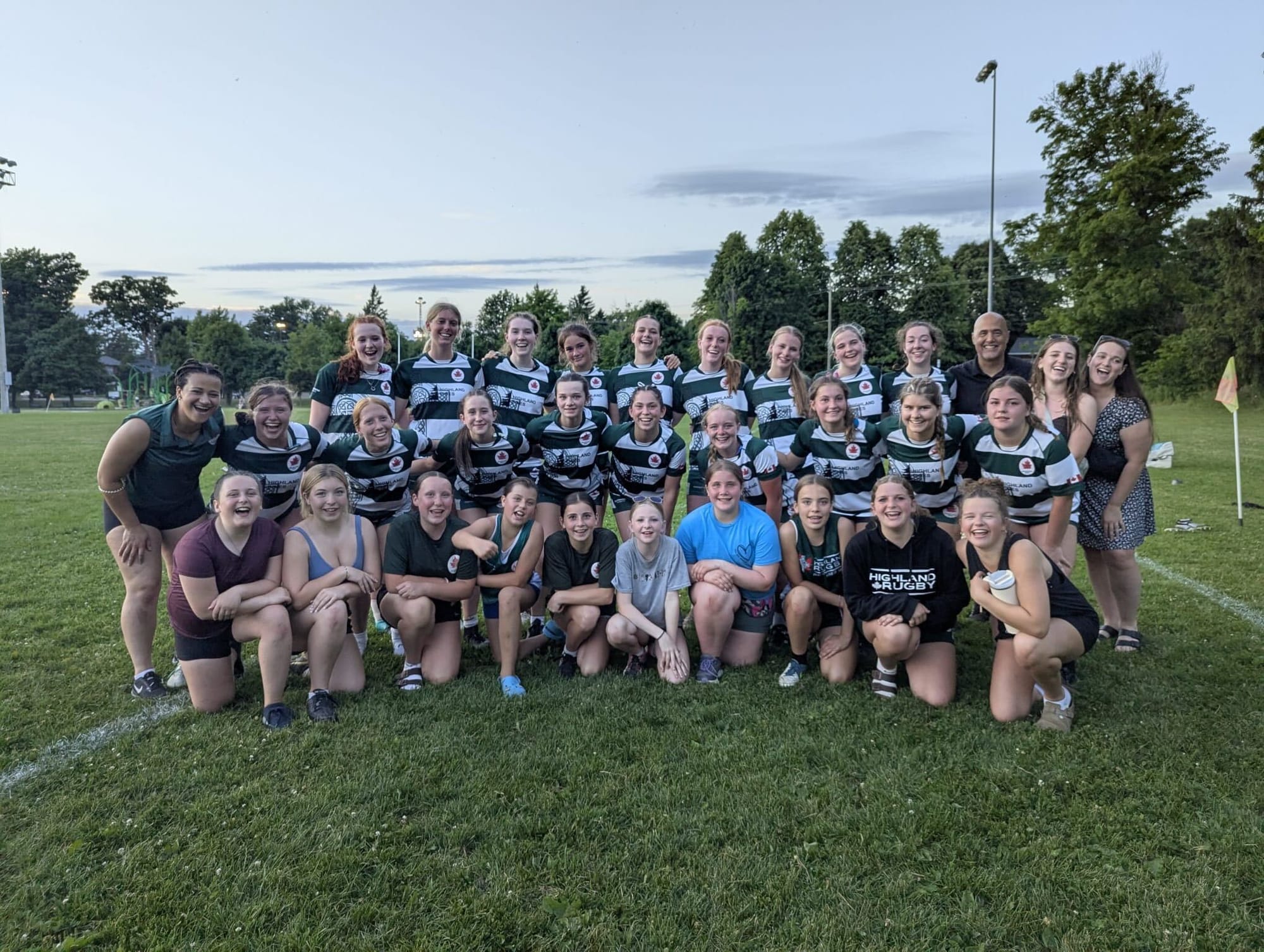 Fergus Highland Rugby Club’s U18 girls team celebrate big win