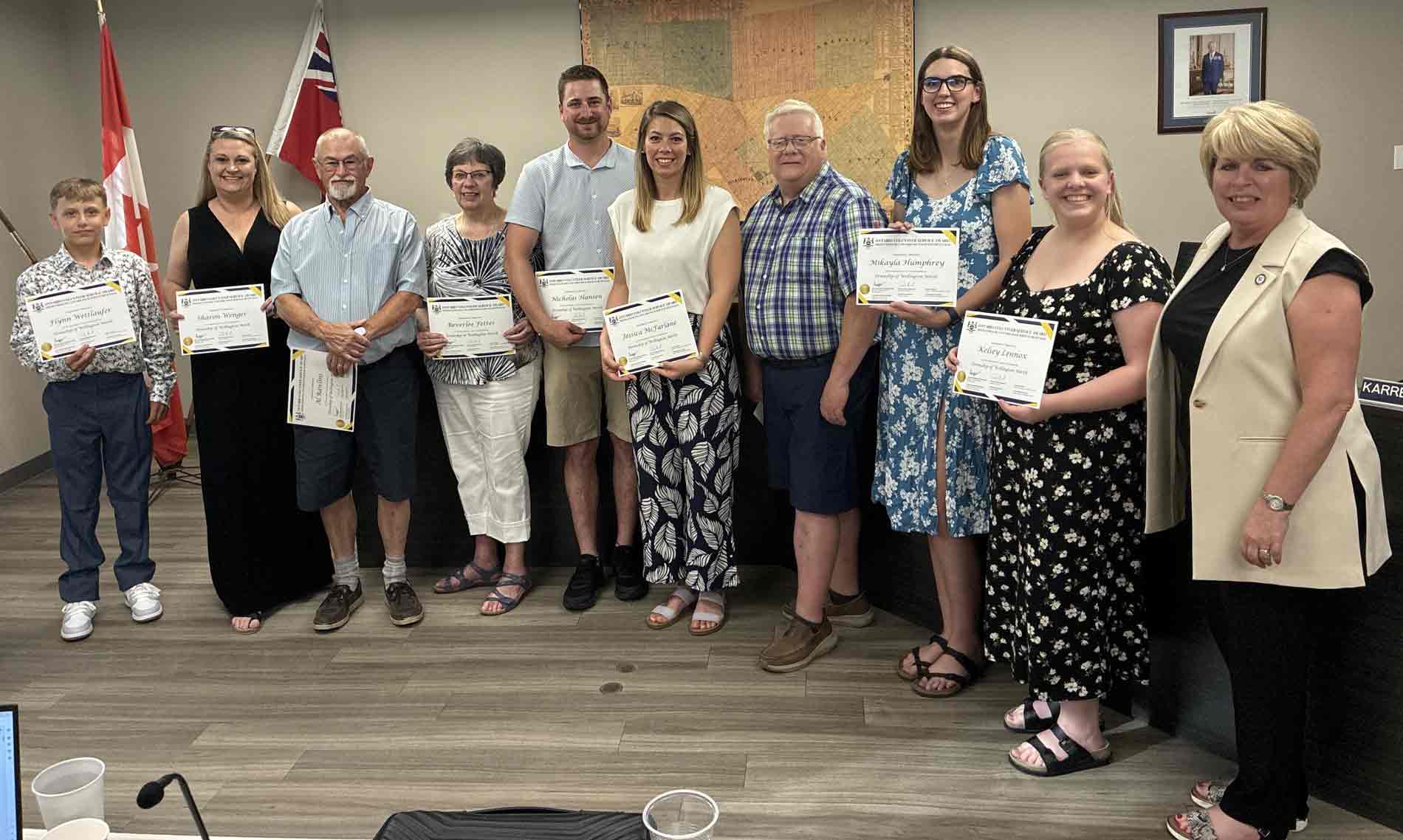 Nine volunteers recognized by Township of Wellington North