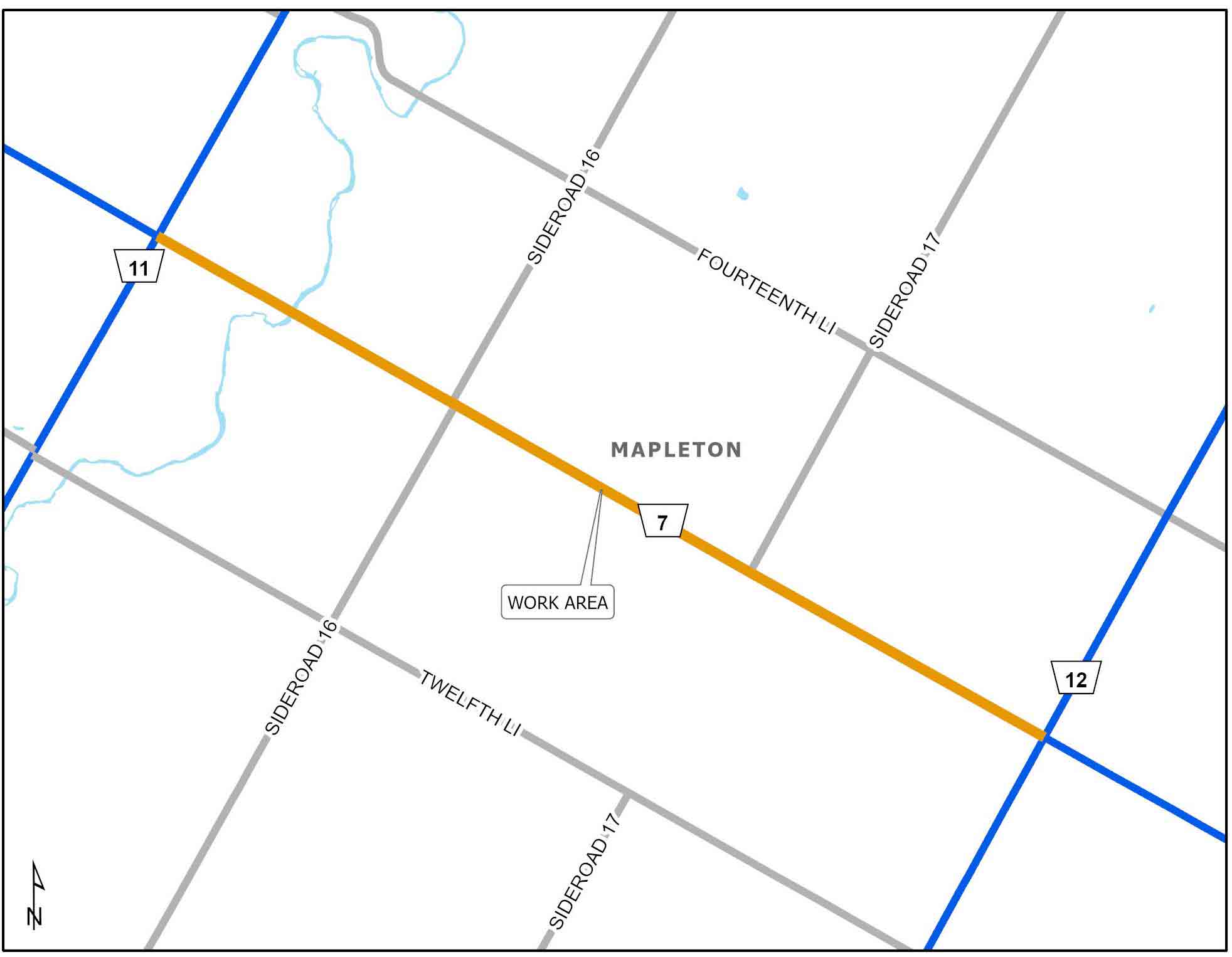 Wellington Road 7 open during construction